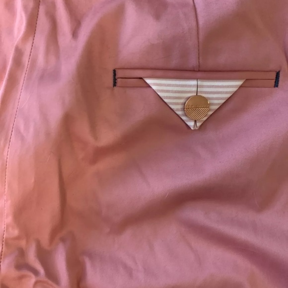 New Ted Baker Pants Size 4 US 10 Pink Saydii Deep Cuff Stretch Cotton Chino - Picture 7 of 10